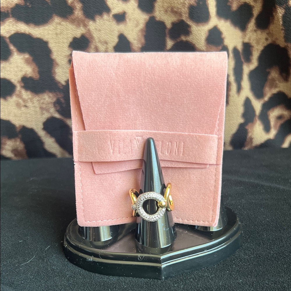 Ring with Pink Velvet Pouch